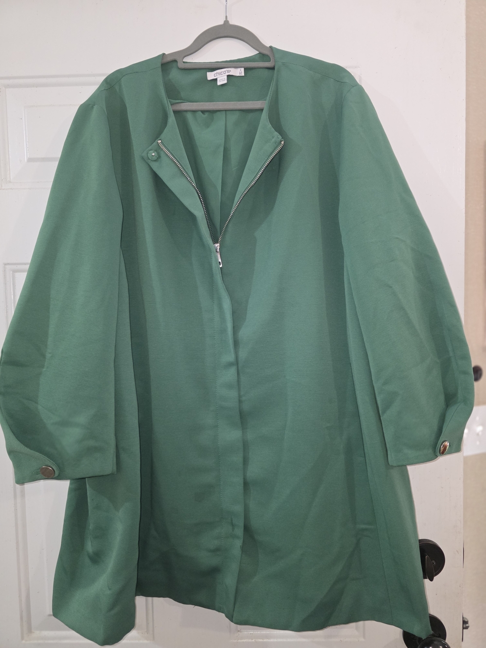 Chico's Kelly Green Topper Jacket